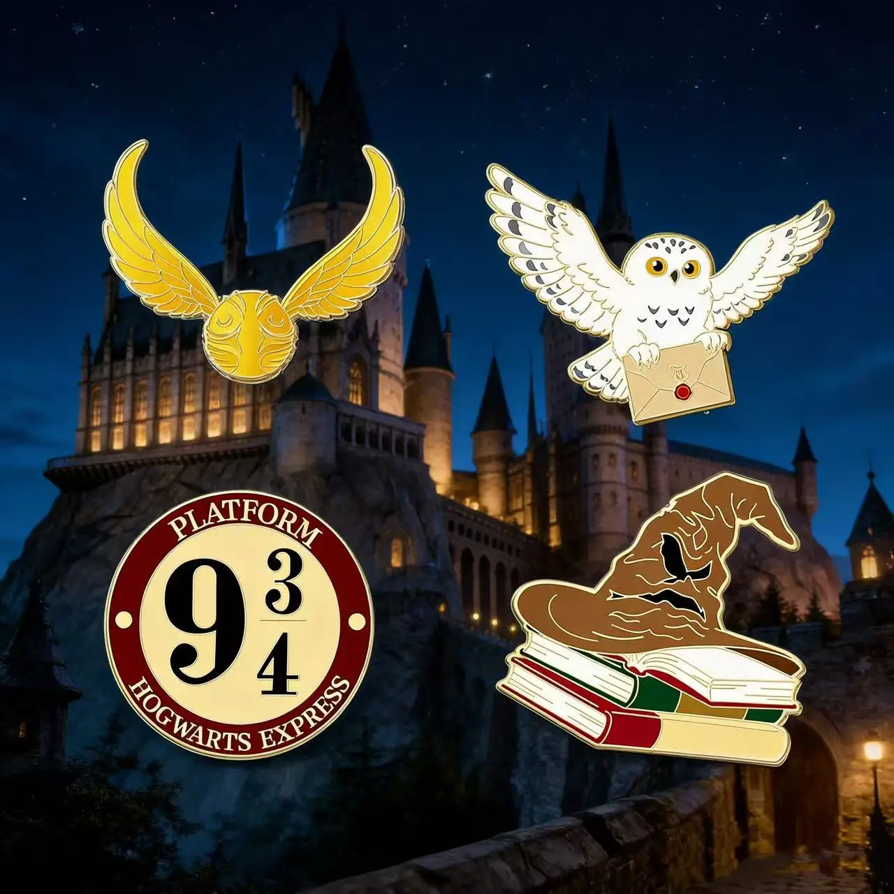 Broches Escola de Magia - Kit 4 Peças - Imagem 2